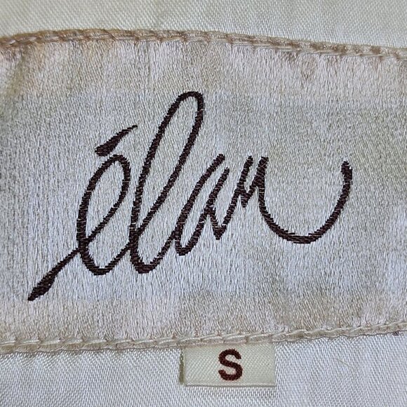 Vintage Elan Rabbit Fur Jacket Beige & Camel Striped Pattern Warm Soft Small S - Picture 5 of 15